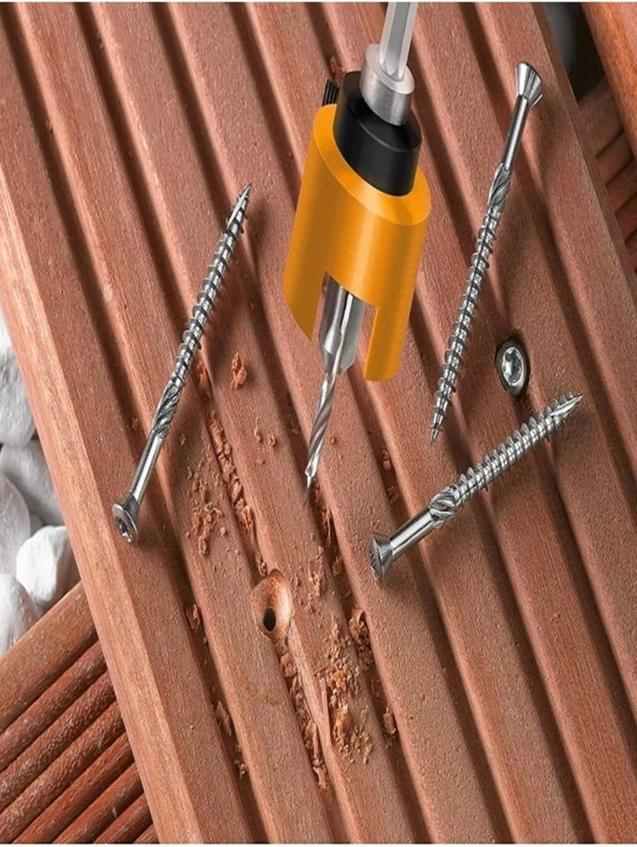 kwb Hartholzbohrer Ø 5 mm aus HSS-M2 mit Senker, verstellbarem Tiefenstopp - Hohe Standzeit und präz