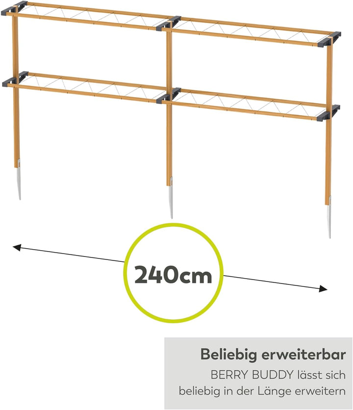 Gusta Garden Berry Buddy - Flexible Rankhilfe für Beeren: Himbeeren, Brombeeren & Heidelbeeren, erwe