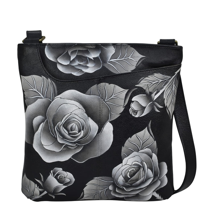 Anna by Anuschka Mittelgrosse Umhängetasche Mittelgrosse Umhängetasche Romantic Rose Black, Romantic