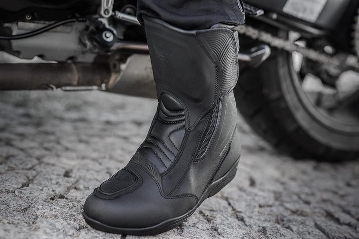SHIMA TERRA LADY , Motorradsteifel Damen | Verstärkte Leder Motorradschuhe mit Seitlichem Reissversc
