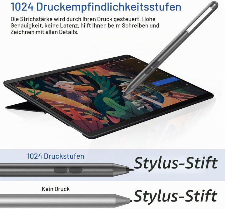 Stylus Stift HP, Pen für HP Envy/Spectre/Pavilion x360 und Andere Serien, Aktiver Digitaler Stift, 1