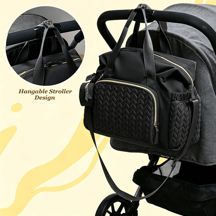Multifunktionale Wickeltasche, Schultertasche mit Schnulleretui, Grosse Kapazität, für Mutterschaft
