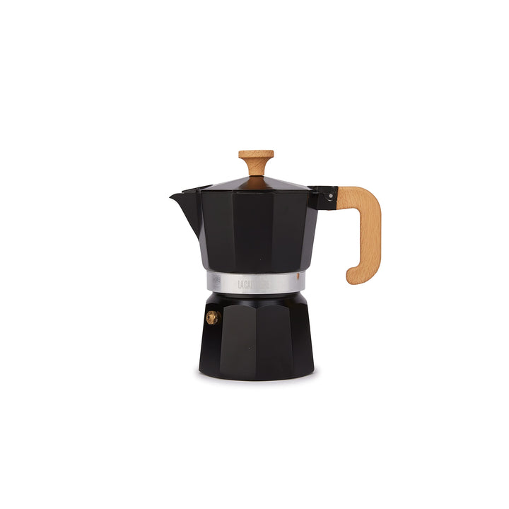 La Cafetière Venice Espressokocher, Aluminium Schwarz Three Cup, Schwarz Three Cup