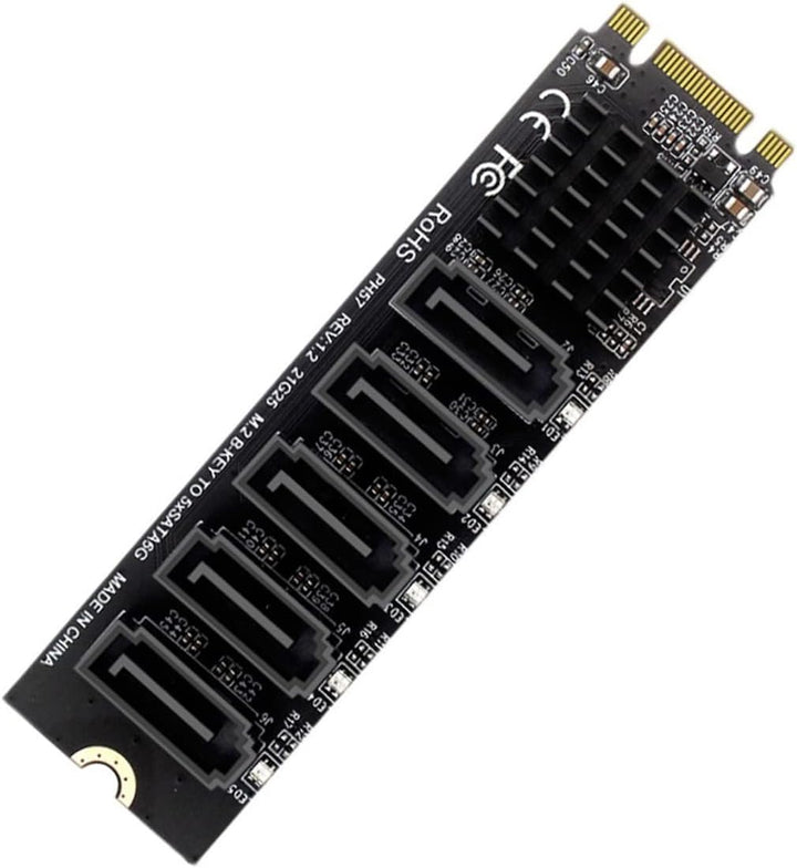 NFHK NGFF JMB575 2280 Key B+M zu SATA 3.0 6 Gbps 5 Ports Classic, Classic