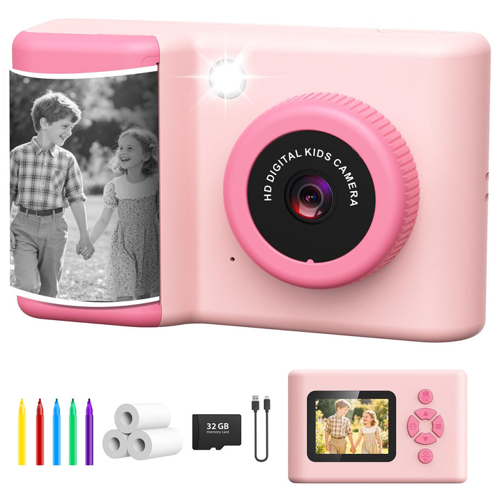 Sofortbildkamera Kinder, 20MP 1080P Digitalkamera Kamera Kinder Sofortdruck, 2,4 Zoll Kinderkamera S
