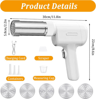 Hand Nudelpresse Elektrische, Elektrische Nudel Presse für Haushalt, Kabellose Automatische Spaghett