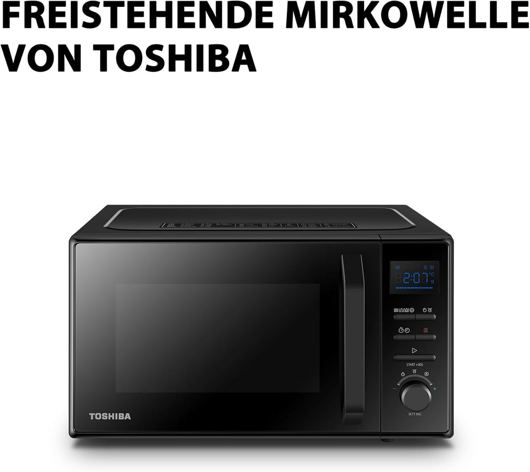 Toshiba Freistehend MW2-AC25TF(BK) 4-in-1 Mikrowelle mit Heissluft & Grill & Kombi Funktion / 25L /
