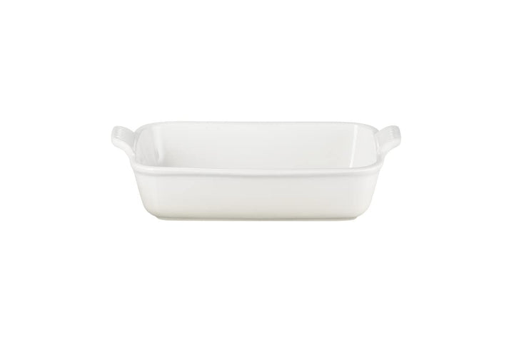 Le Creuset Rechteckige Auflaufform Tradition aus Steinzeug, 26 cm, 2.4 Liter, Meringue, 711022671600