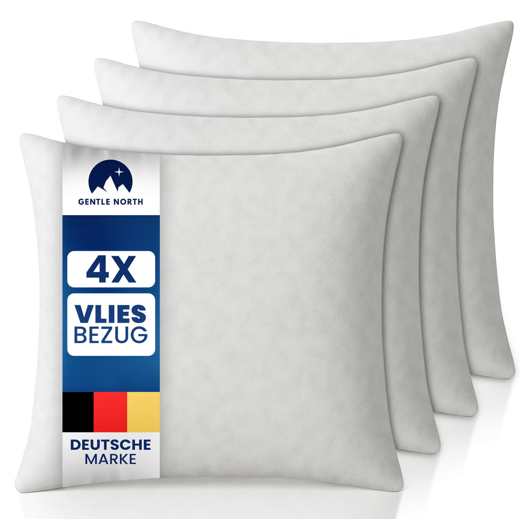 Gentle North Kopfkissen (45x45 cm gross) - 4er Set Kissen für Bett und als Dekokissen - Füllkissen a