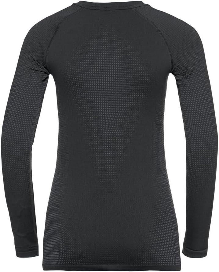 Odlo Damen Performance Warm Eco_196191 Funktionsunterwäsche Langarm Shirt XS Black - New Odlo Graphi