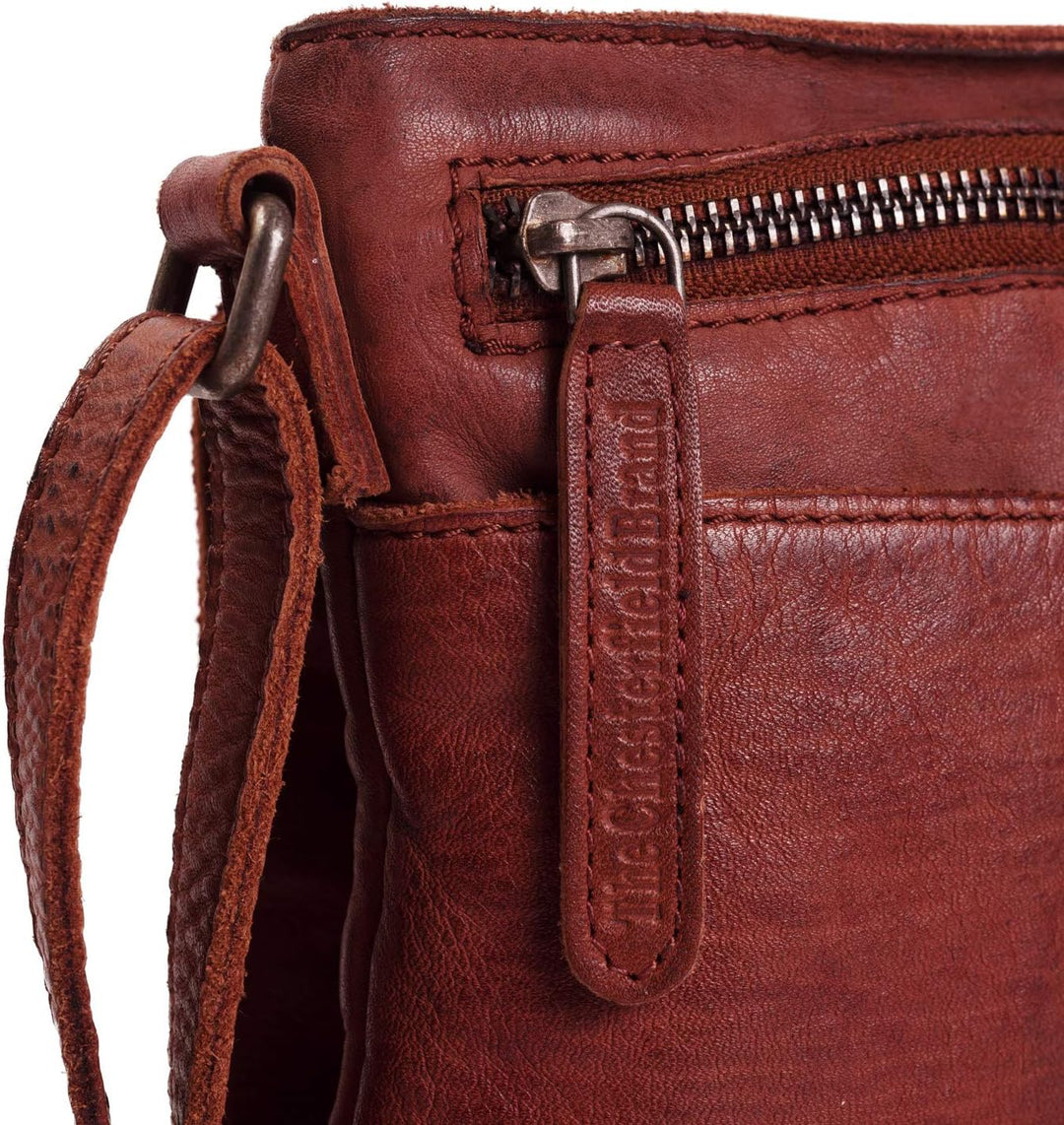 The Chesterfield Brand Leder Umhängetasche Rot Clermont