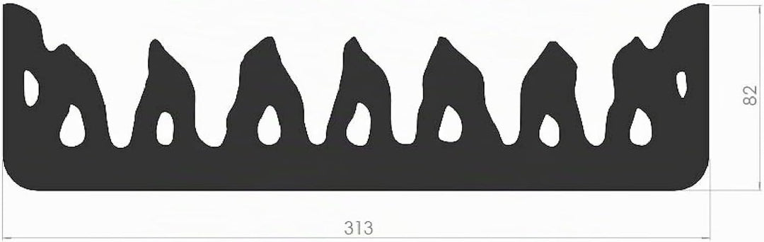 Kaminrost/Stehrost 313 x 82 x 8 mm passend für Wamsler** Kaminöfen inkl. Modellübersicht - Ascherost