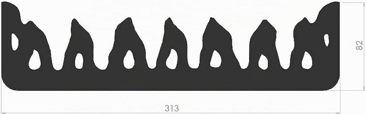 Kaminrost/Stehrost 313 x 82 x 8 mm passend für Wamsler** Kaminöfen inkl. Modellübersicht - Ascherost