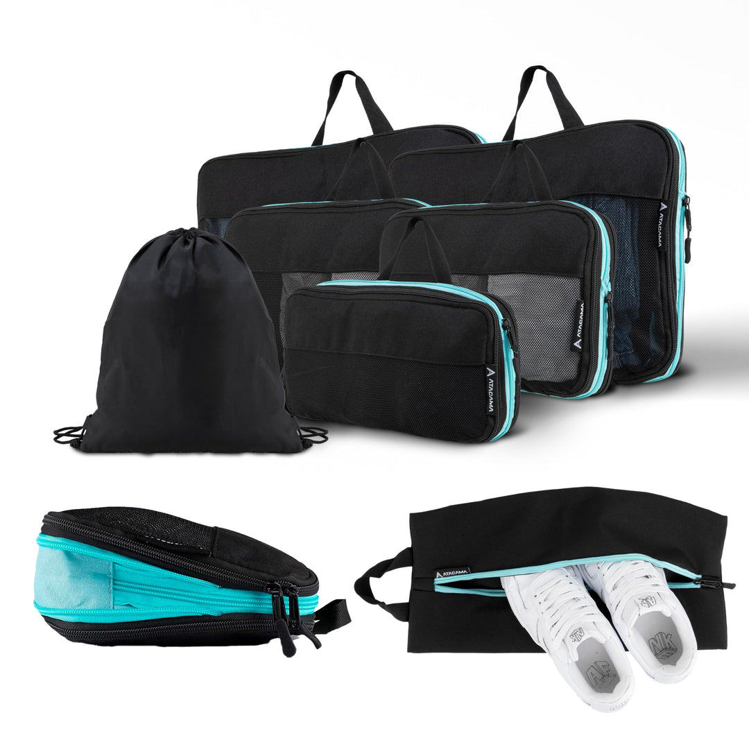 Atacama Premium Kompressions-Packwürfel-Set: Reissverschluss & Dual-Taschen, Packtaschen mit Kompres