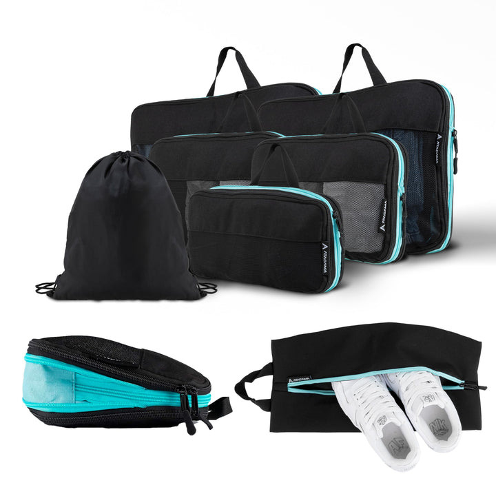 Atacama Premium Kompressions-Packwürfel-Set: Reissverschluss & Dual-Taschen, Packtaschen mit Kompres