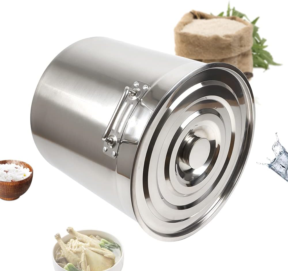 Kochtopf Suppentopf mit Deckel 35/50/70 Liter Gulaschkessel Campingkochtopf Edelstahl Topf Kochtopf,