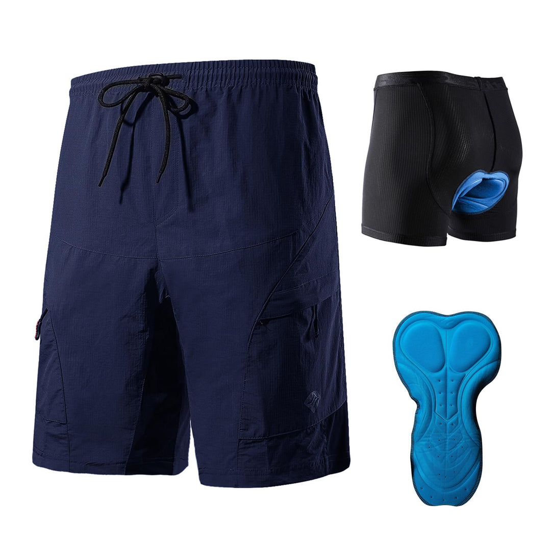 Santic Radlerhose für Herren, Radlerhose, MTB, Rennrad, mit gepolstertem Höschen, für Herren – Boden