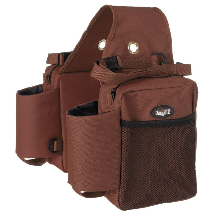 Tough 1 Satteltasche aus Nylon für Wasserflasche/Ausrüstung. Braun, Braun