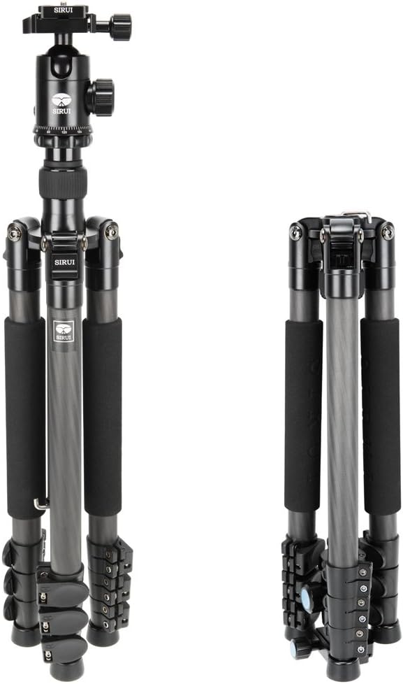 SIRUI ET-2204/E-20 Easy Traveler Dreibeinstativ mit E-20 Kopf (Carbon, Höhe: 144 cm, Gewicht: 1, 37k