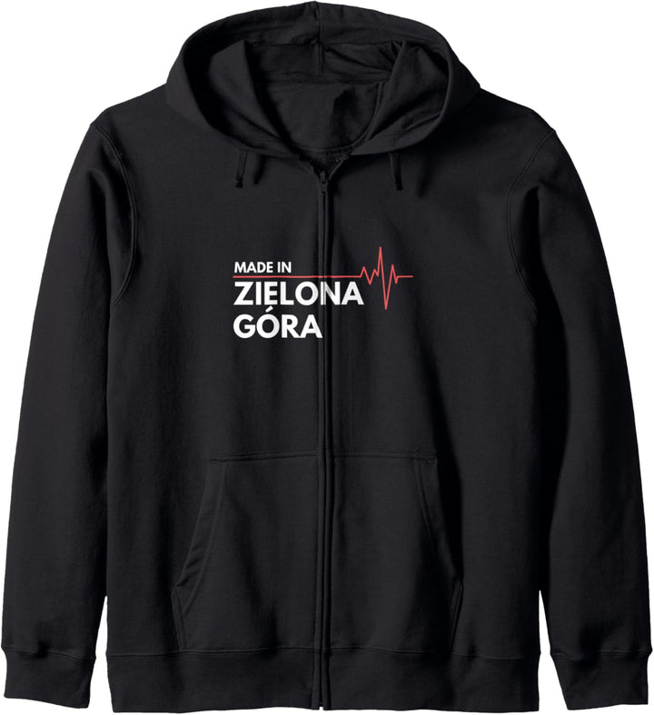 Hergestellt in Zielona Góra Geburtsort Polen Kapuzenjacke