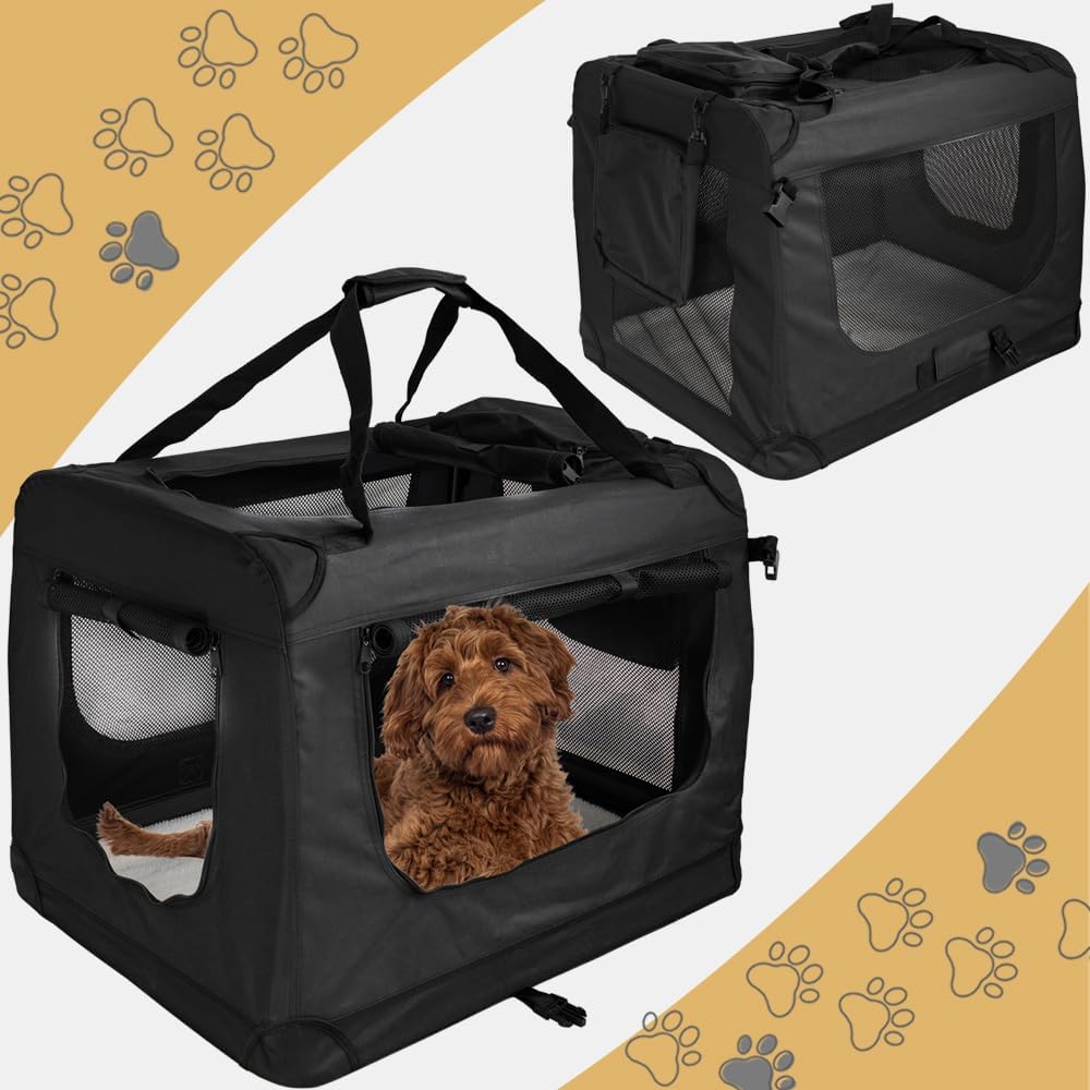 Faltbare Hundebox Transporttasche Transportbox Auto für Katze Hunde Grosse Kleine Box Bag Bed Decke