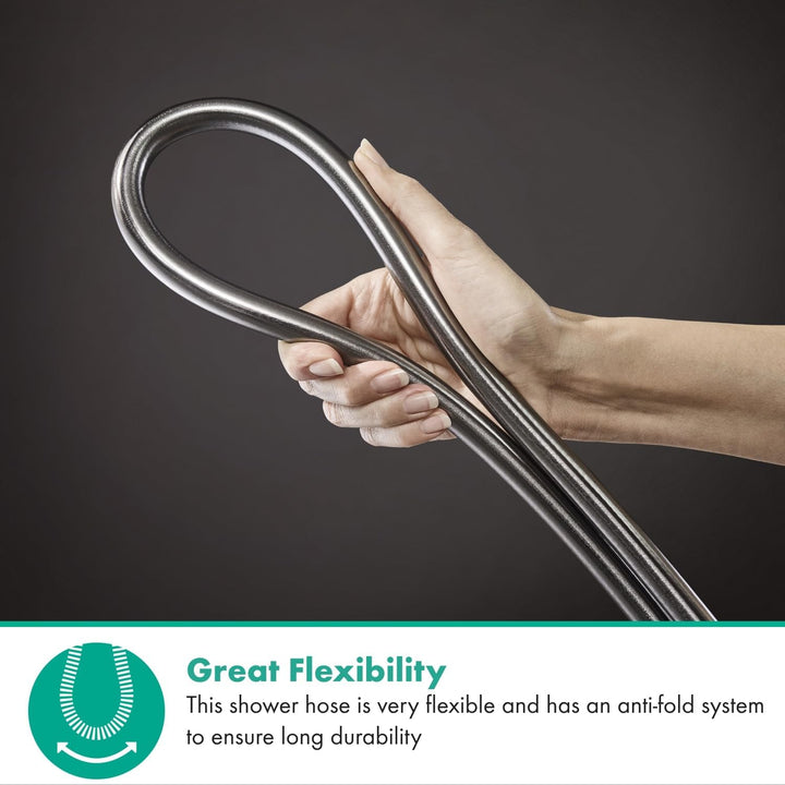 hansgrohe Duschschlauch Isiflex, 1,25 m, Brushed Black Chrome Brushed Black Chrome 1,25m ohne