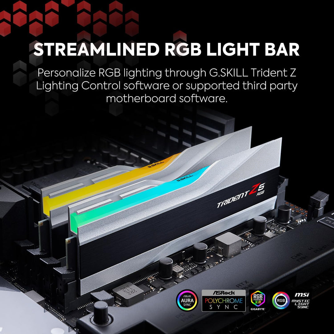 G.Skill TridentZ Z5 RGB 64GB Kit DDR5 (2x32GB) 6000MHz, CL32, F5-6000J3238G32GX2-TZ5RS