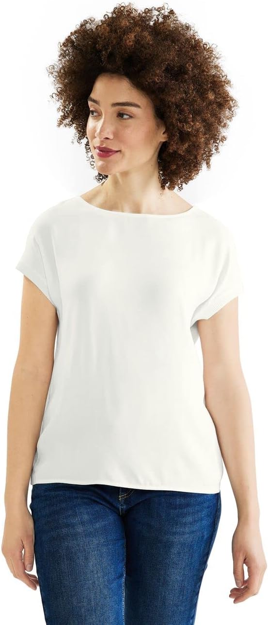 Street One Damen Kurzarmshirt 40 Off White, 40 Off White