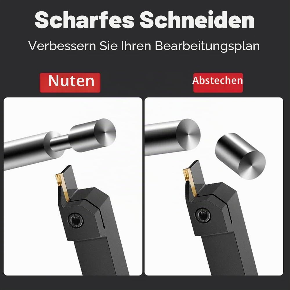CDBP MGMN300-M Stechplatten für präzises Ein- und Abstechen von Stahl, Edelstahl und Gusseisen, PVD-