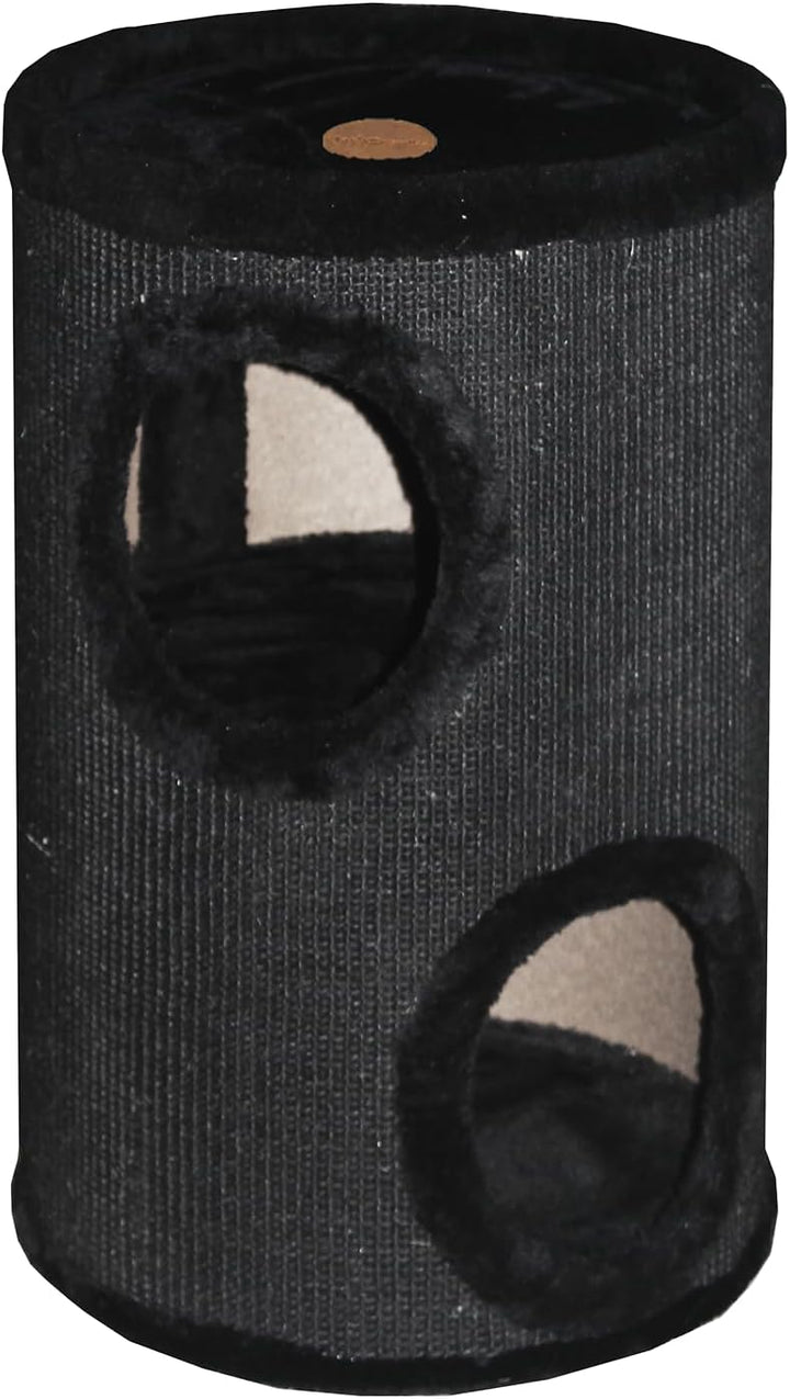 JACK AND VANILLA Moderne, stilvolle Kratztonne, schwarzes Finish, Ø36 x 70 cm, Kratztonne, Kratzbaum