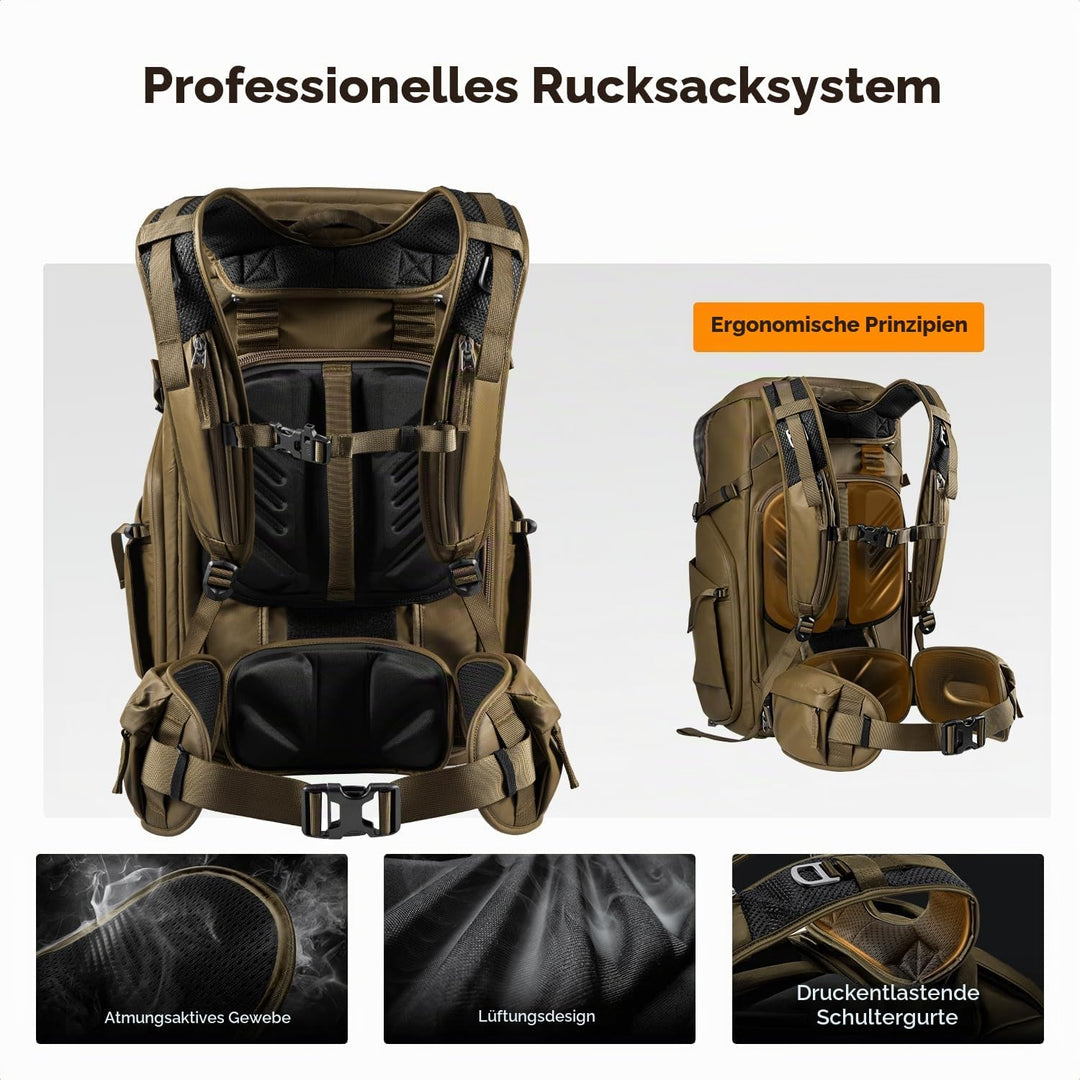 K&amp;F CONCEPT Kamerarucksack 30L, Professionelle Grosse Fotorucksack, Camera Backpack Wasserdicht, Rei