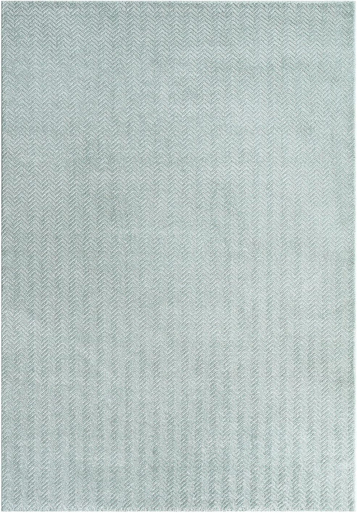 payé Teppich Wohnzimmer - Grün - 200x290cm - Meliert Muster - Einfarbig - Hoch Tief Effekt - Kurzflo