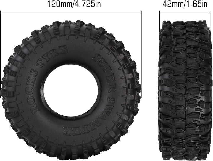 INJORA RC Reifen 1,9inch Crawler Reifen für 1:10 RC Crawler Axial SCX10 90047 SCX10 III AXI03007 D90