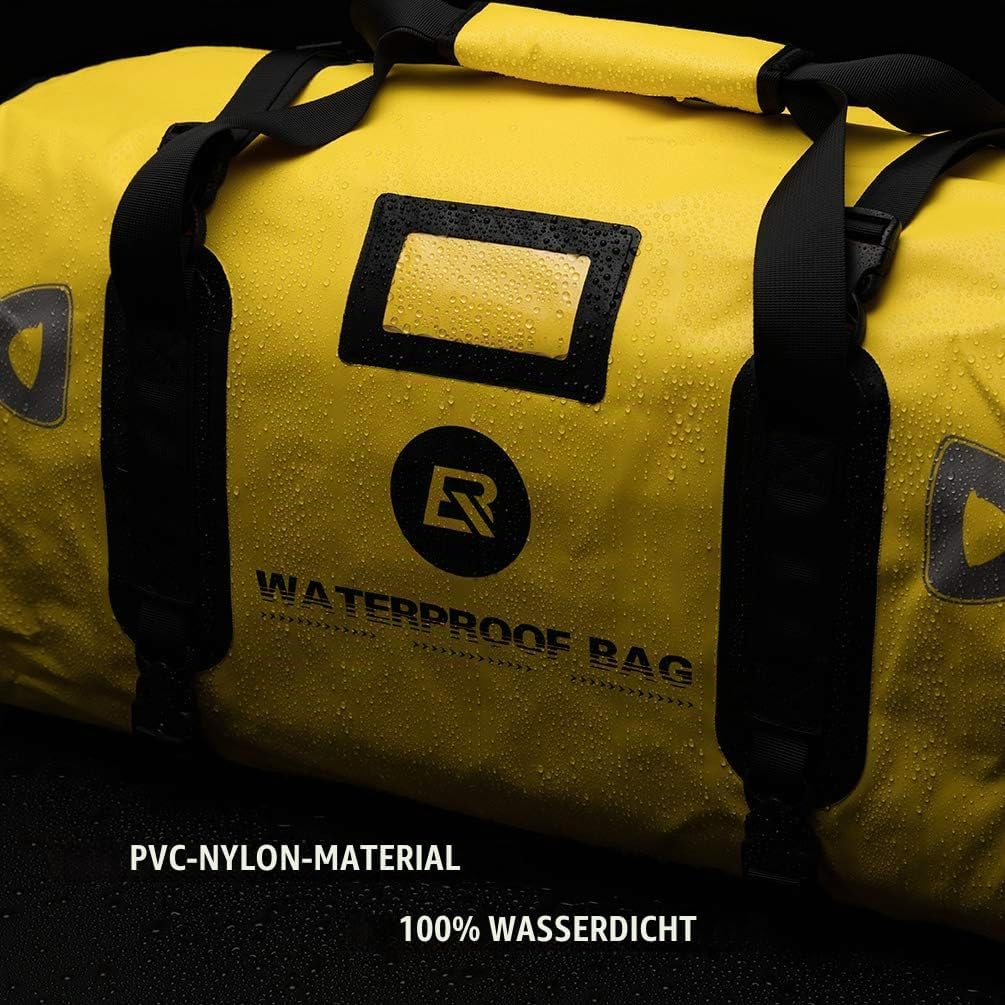 ROCKBROS Motorrad 62L Gepäckträgertaschen + 55L Gepäckrolle 100% Wasserdicht Motorradtaschen PVC Dop