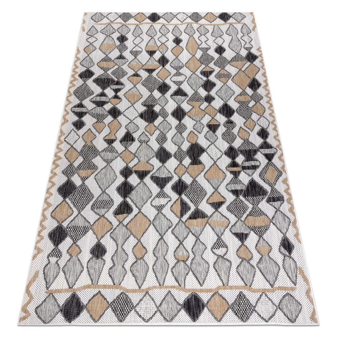 Teppich SISAL Cooper Diamanten, Zickzack Innen &amp; Aussen Hochwertiges Flachgewebe Schlafzimmer/Terras