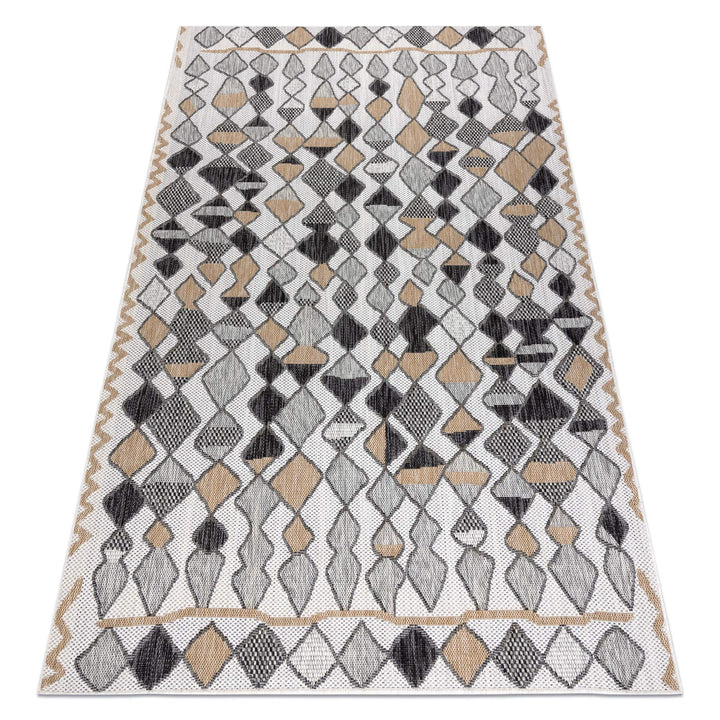 Teppich SISAL Cooper Diamanten, Zickzack Innen &amp; Aussen Hochwertiges Flachgewebe Schlafzimmer/Terras