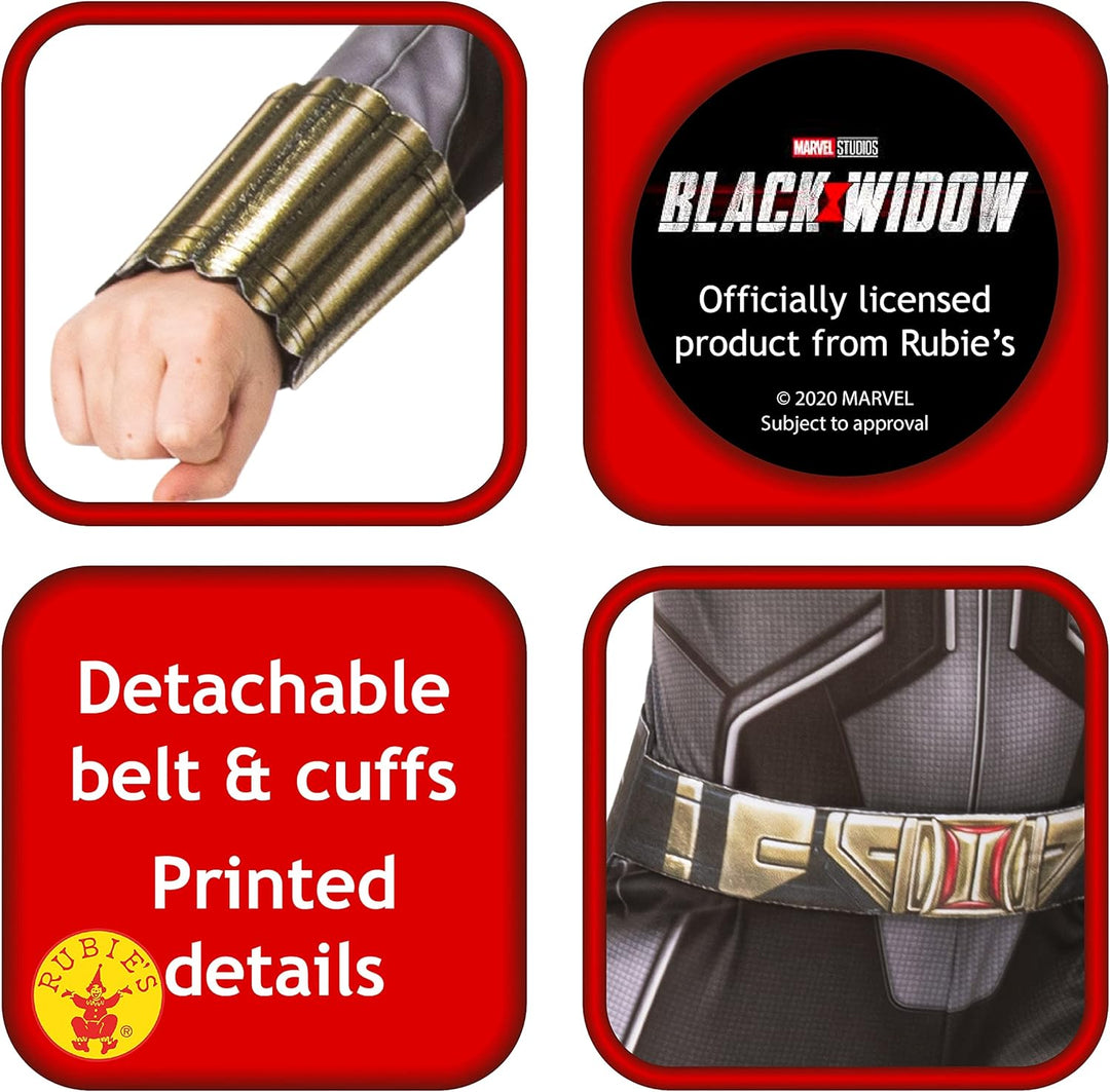 Rubies Offizielles Marvel Black Widow Movie Classic Kostüm, Kinder-Superhelden-Kostüm 3-4 Jahre, 3-4