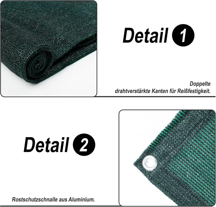 SUNNY GUARD Balkon Sichtschutz 90x600cm HDPE Balkonverkleidung Balkonabdeckung Balkonumspannungen,So