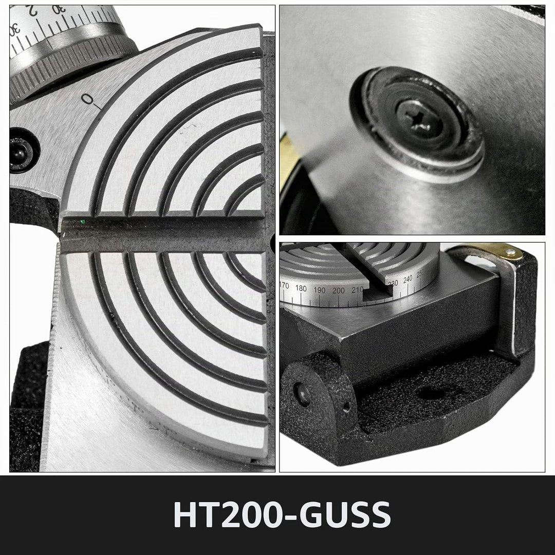 BestEquip Teilapparat Rundtisch 100mm Rundteiltisch Horizontal Vertikal Teilkopf Teilapparat schwenk