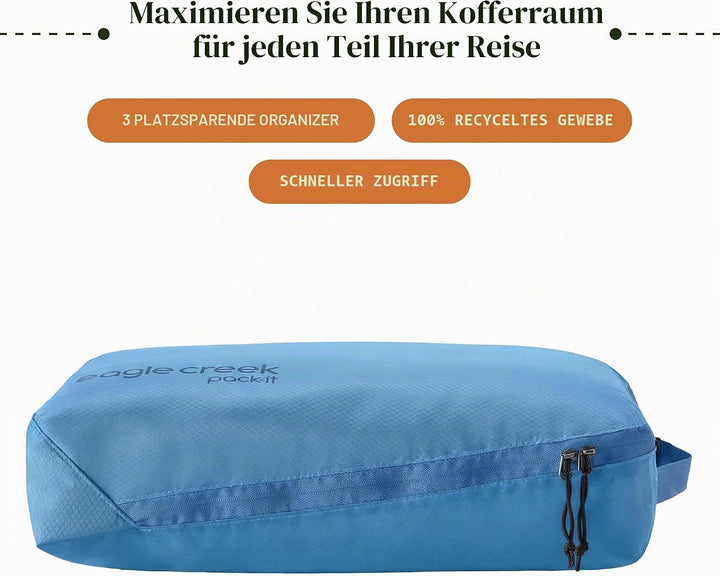 Eagle Creek Pack-It Starter Set I Garment Folder L &amp; 2 Packwürfel S+M I Knitterfrei &amp; Kofferorganisa