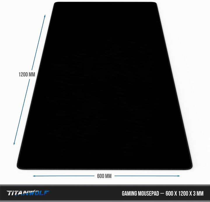 CSL - Übergrösse Mauspad Gaming 1200x600x3mm - XXXL Mousepad gross - Tischunterlage Office Pad Large