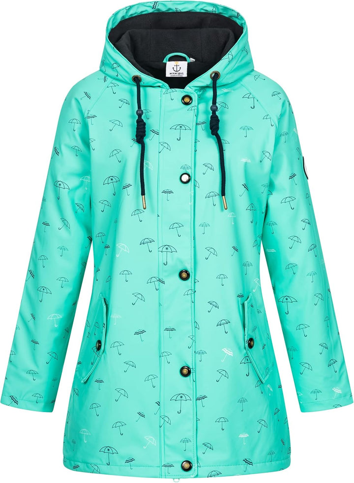 Seestern Damen Umbrella Regenjacke 50 turquoise, 50 turquoise