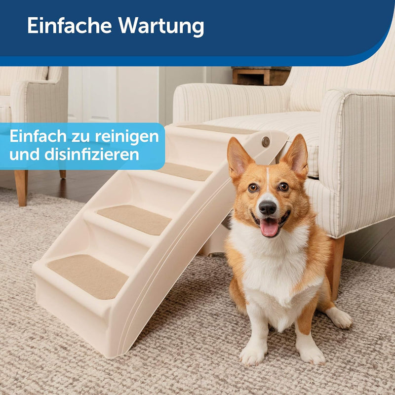 PetSafe CozyUp Klappbare Haustiertreppe, Mit Rutschfesten Stufen, Für Haustiere bis zu 68 kg, 51 cm