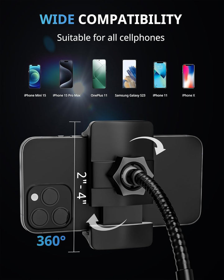 UBeesize Ringlicht mit Stativ, 12 Zoll Selfie Ringlicht Riemenscheibe Stil Verstellbarer Overhead St