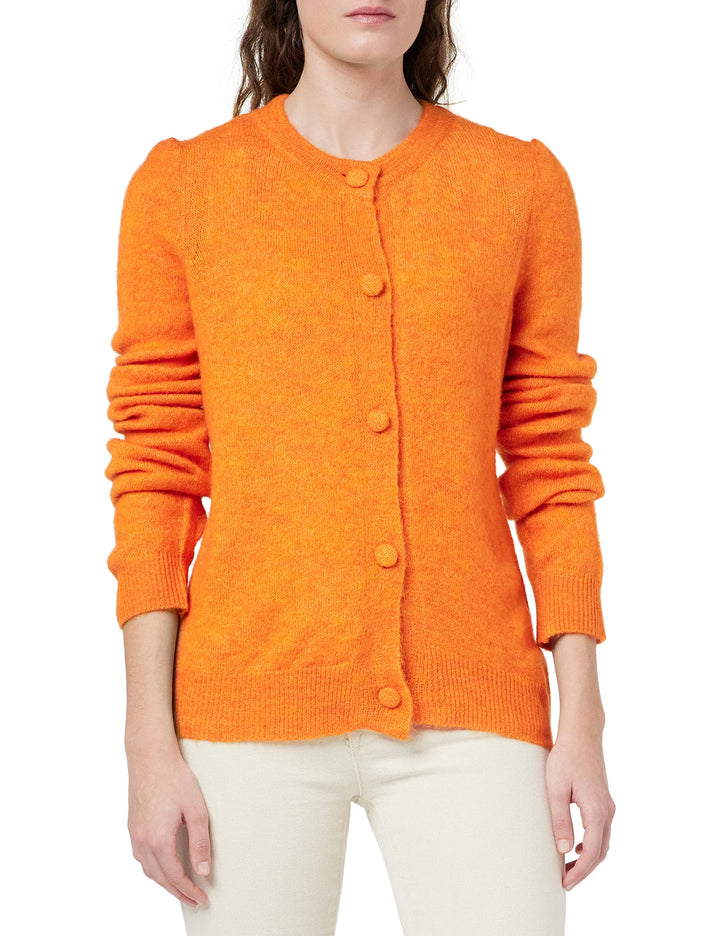 ICHI Damen Strickjacke S 161164/Orange Pepper, S 161164/Orange Pepper