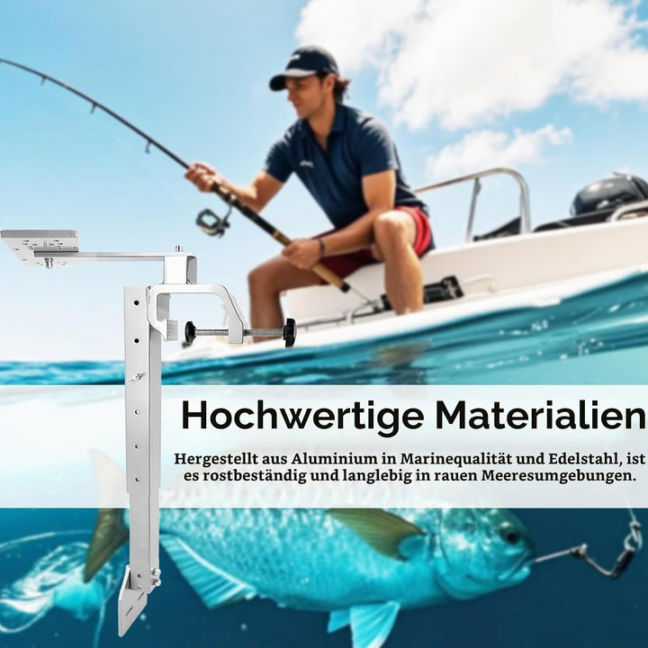 Fischfinderhalterung, Fischfinder Echolot Angeln Halterung 360° Schwenkbarer Aluminium Fischfinder-H