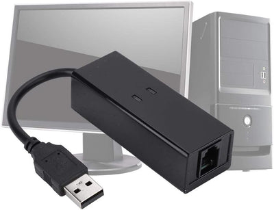 USB-Faxmodem, 1-Port USB 56K Externes DFÜ-Sprachfax-Datenmodem Geeignet für Win7 Win8 Win10 XP