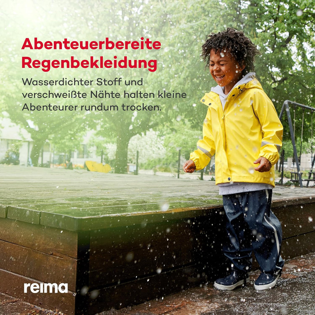 Reima Lampi Regenjacke Kinder Wasserdicht - Reissverschluss vorne Jacken für Jungen, Mädchen, Abnehm