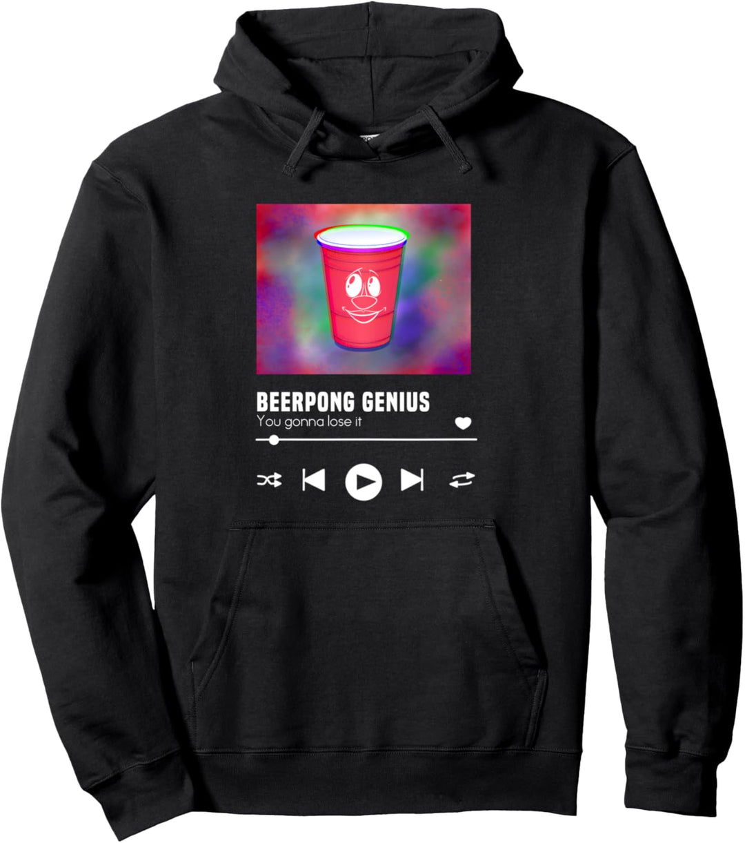Bier Pong Beer Pong lustig Becher Musik Edition Pullover Hoodie