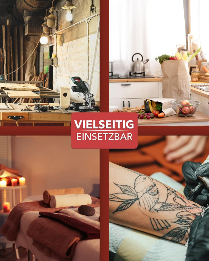1stuff® XL Profi Rollhocker höhenverstellbar - 40 cm Sitzbreite - Sitzhöhe bis über 70cm - Arzthocke